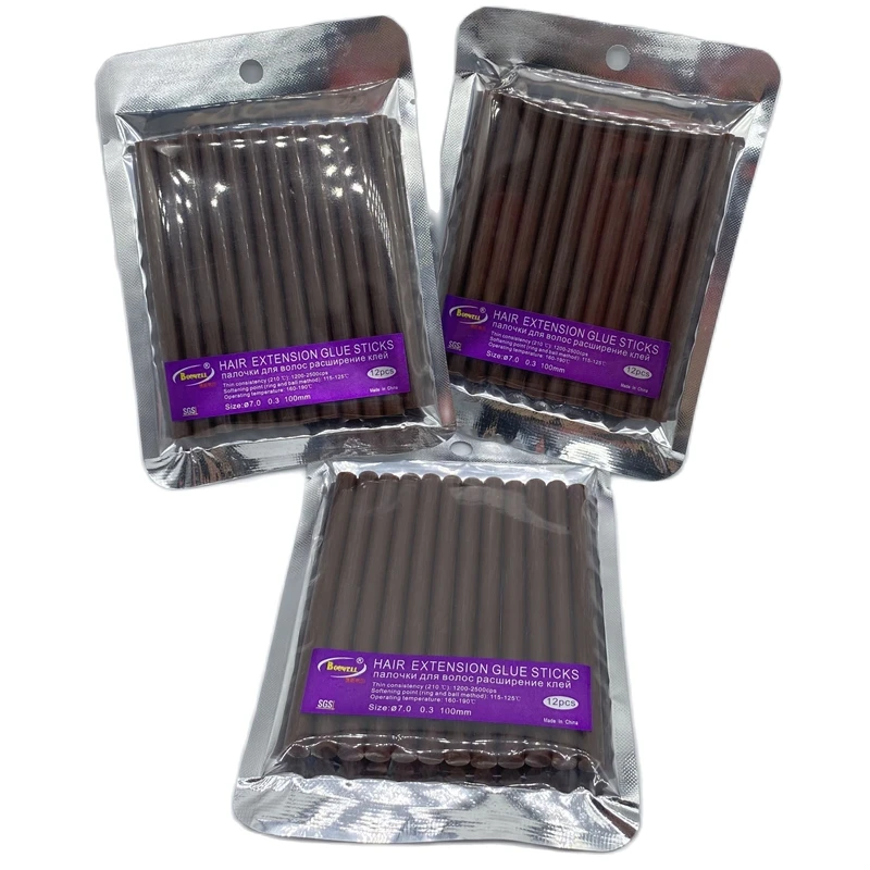 Hot Glue Sticks 7.0mmx10cm 24 PCS For hair extension Glue gun, hair extension glue stick,hair extension glue