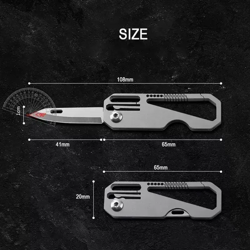 Edc Klappmesser Titan Legierung Schlüssel Kette Messer Demontage Express  Messer Box Opener Tragbare Sharp Obst Messer Mini