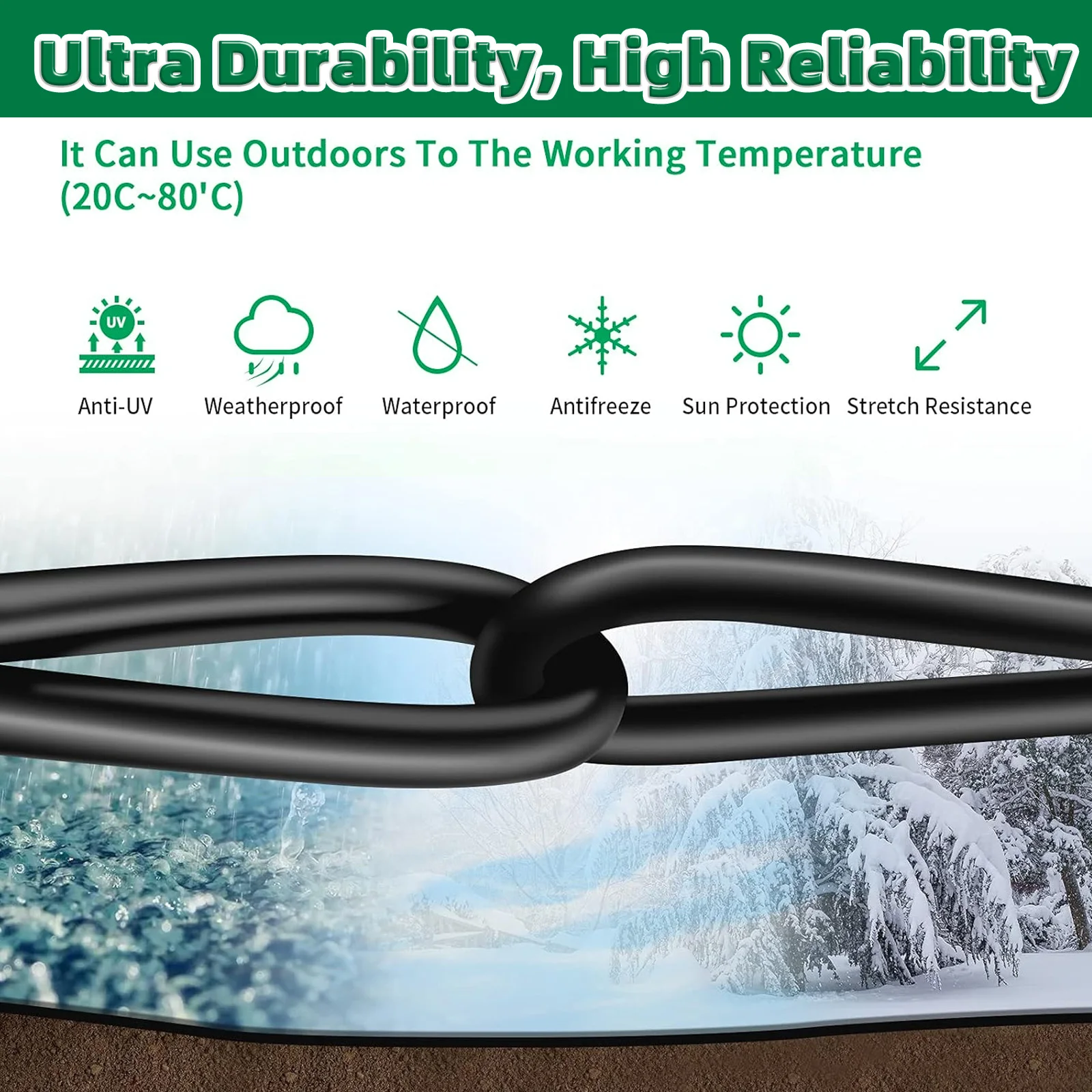Premium Snagless Black Cat 6 Ethernet Cable - Weatherproof, High-Speed Internet LAN Solution