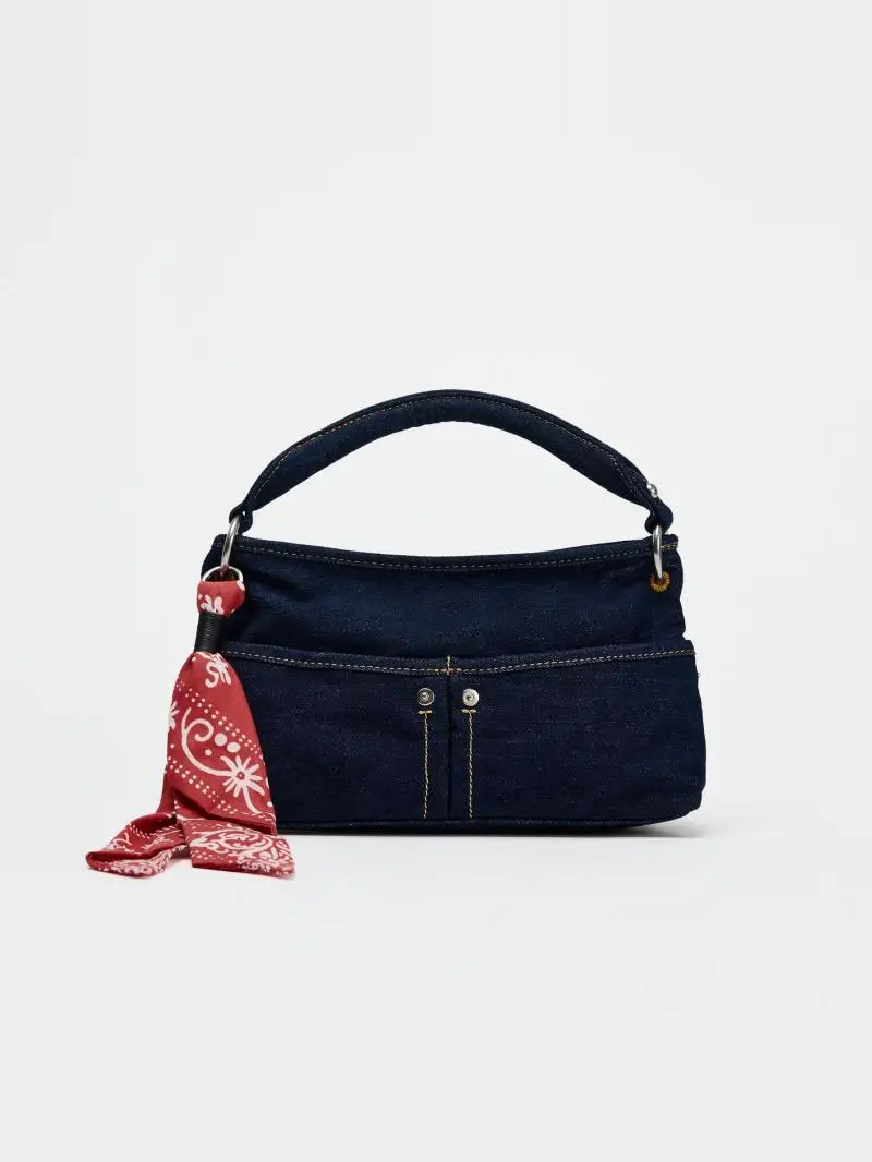 Denim Women's Bag 2025 New Eco Reusable Ladies Handbags Canvas Shopping Travel Shoulder Bags Unisex Jeans Crossbody Bag Shoppers