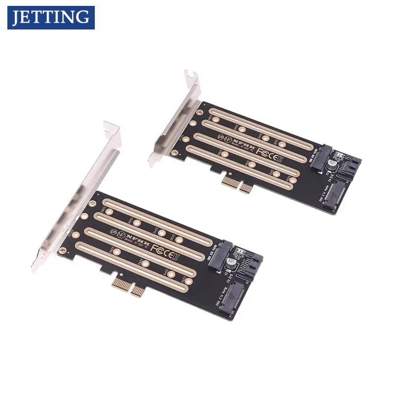 

1 шт. Плата расширения NVMe M.2 SSD к PCIe 3,0 4,0x4, SATA M.2 SSD к SATA двойного назначения адаптер с кронштейном PCIE к адаптеру M2/M.2