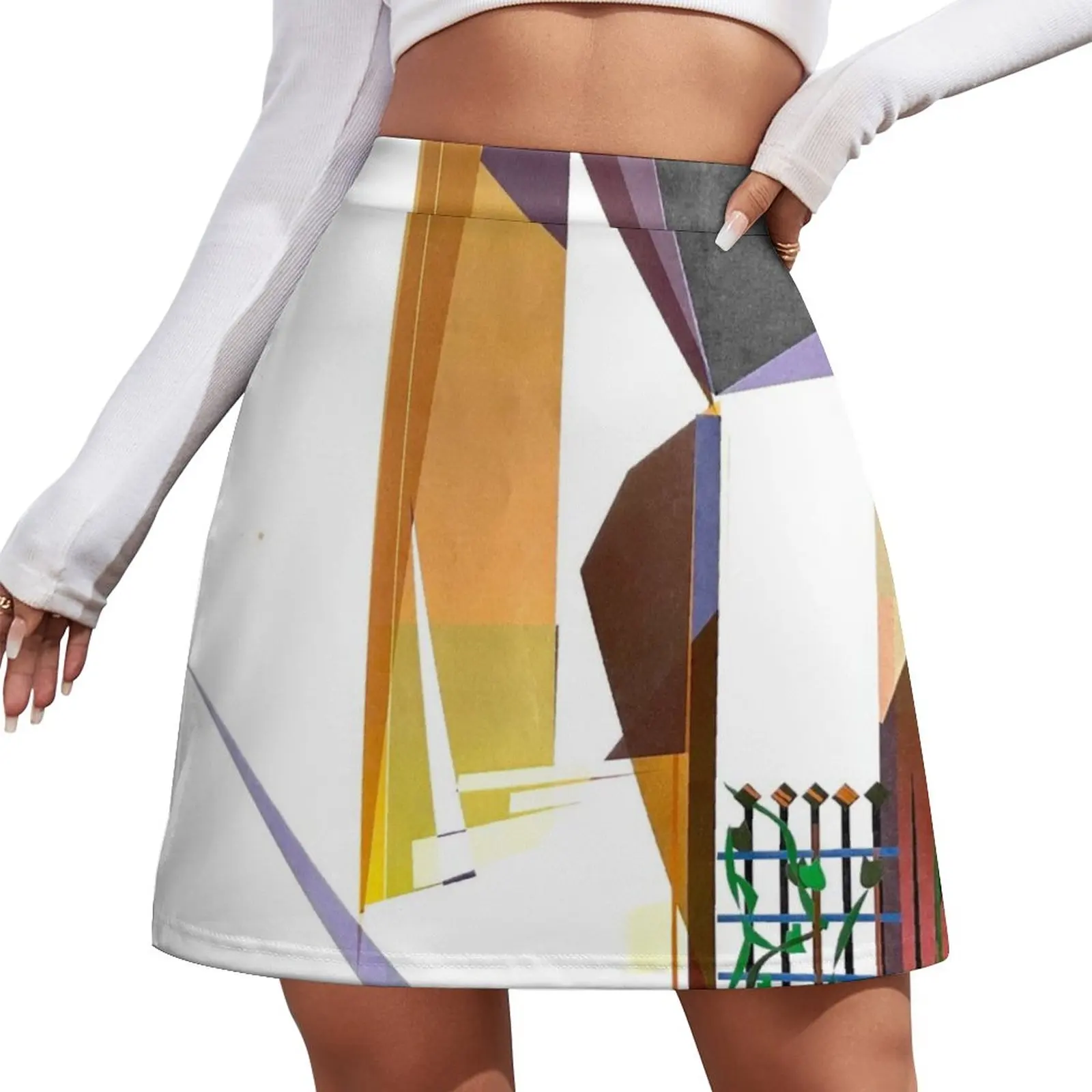 

Alley in Afternoon Mini Skirt summer clothes Women's skirts