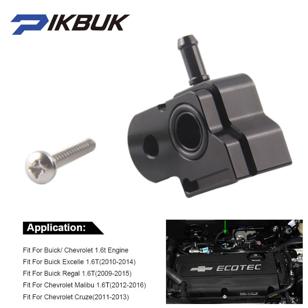 

Turbo Racing Vacuum Boost Gauge sensor tap adaptor for Chevrolet Cruze Malibu Buick Regal excellet 1.6T engine black