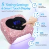 Rechargeable 72W UV LED Nail Lamp For Nails 30LEDS Wireless Gel Polish Curing Lamp With Large Screen Professional Nail Equipment 2
