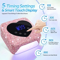 Rechargeable 72W UV LED Nail Lamp For Nails 30LEDS Wireless Gel Polish Curing Lamp With Large Screen Professional Nail Equipment 2