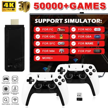 NEW X9 PRO Video Game Stick Console 4K HD 50000+ Games 256G Wireless Controller Retro TV Game Console 45 Emulator For PSP/N64/DC 3