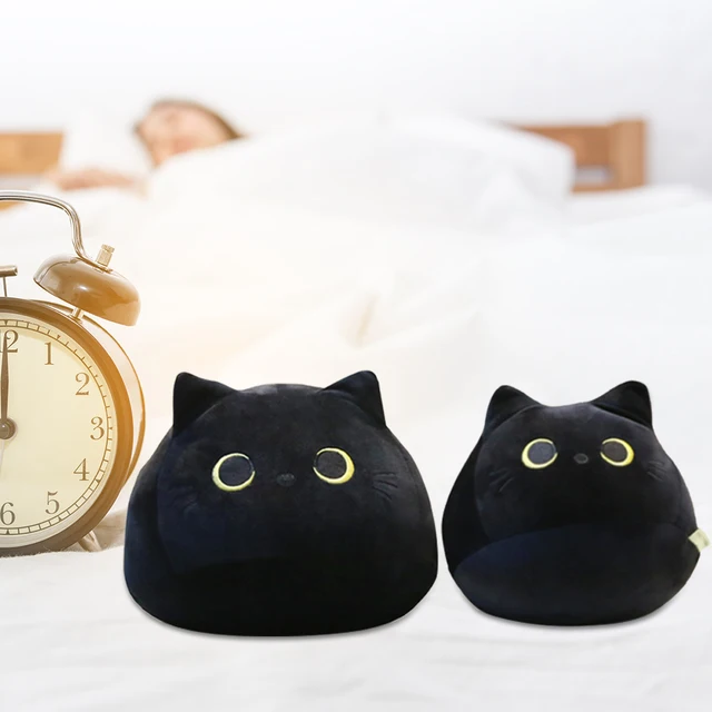 1PC 40cm/55cmToys 2022 Popular Black Cat Shaped Soft Plush Pillows Doll Lovely Cartoon Animal Stuffed Toys Girls Birthday Gifts 4