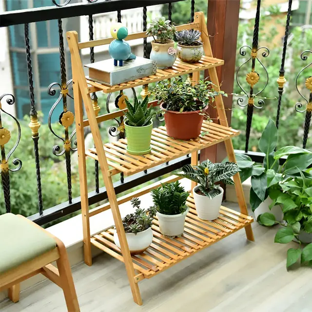 Molde de exhibición de escalera de bambú Natural, decoración de mesa de  bambú, estante de taza, molde de escalera para decoración del hogar, 43cm -  AliExpress