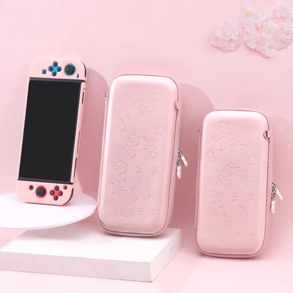Per Nintendo Switch Case Bag Cute Pink Sakura Nintend Switch Lite Case Bag Nindoswitch Cover Custodia Portatile