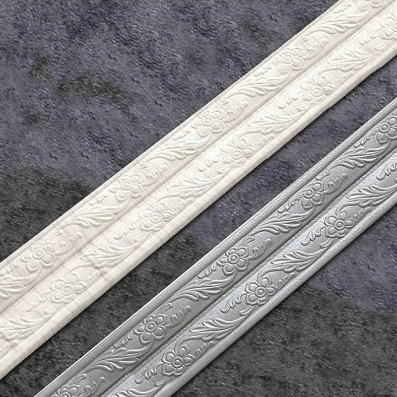 

Wall Waist Line 3D Sticky DIY Ceiling Moulding Lines With Adhesive Back Flexible Molding Trim Wallpaper Border For Home Office