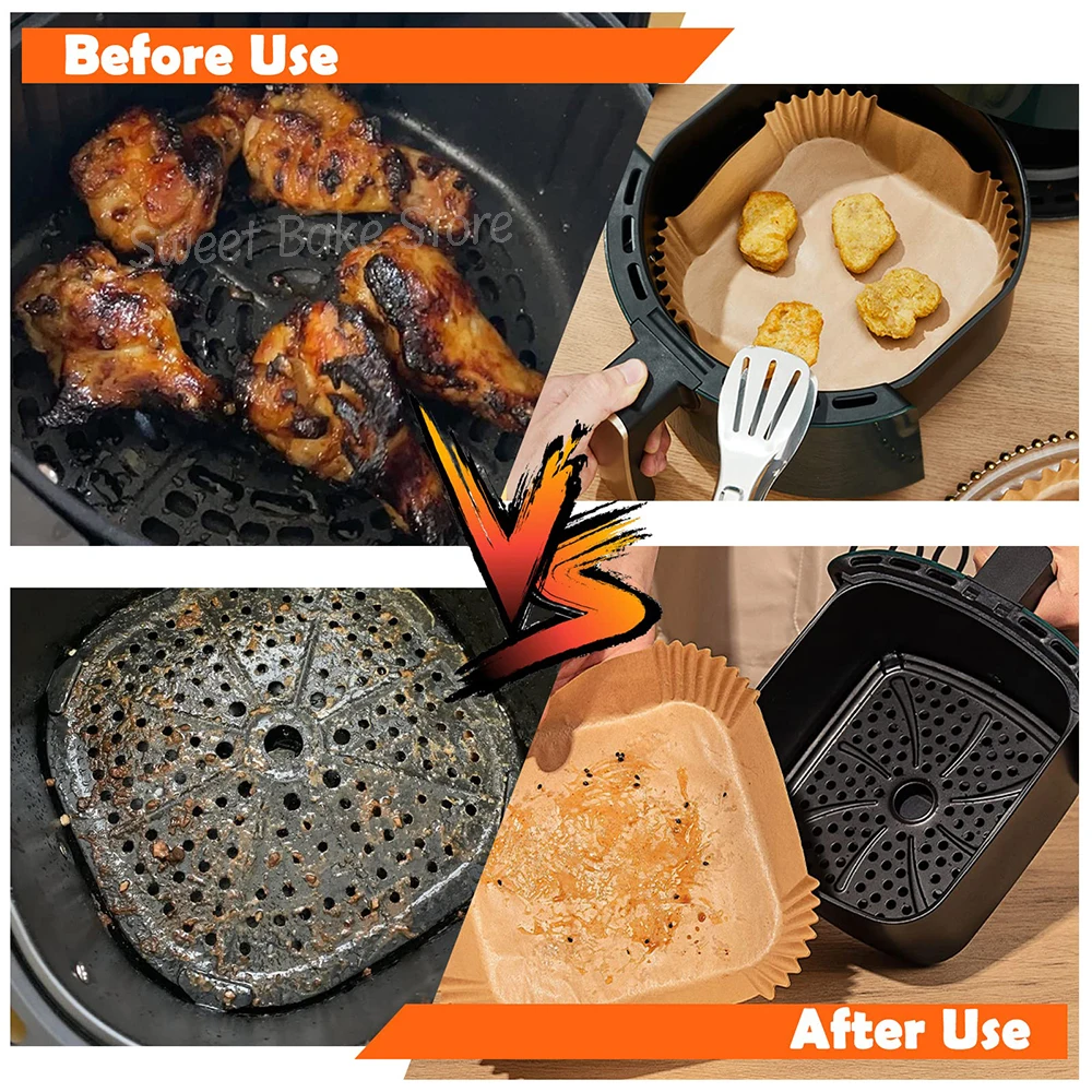 20cm Disposable Air Fryer Parchment Paper for Cecotec and Ninja