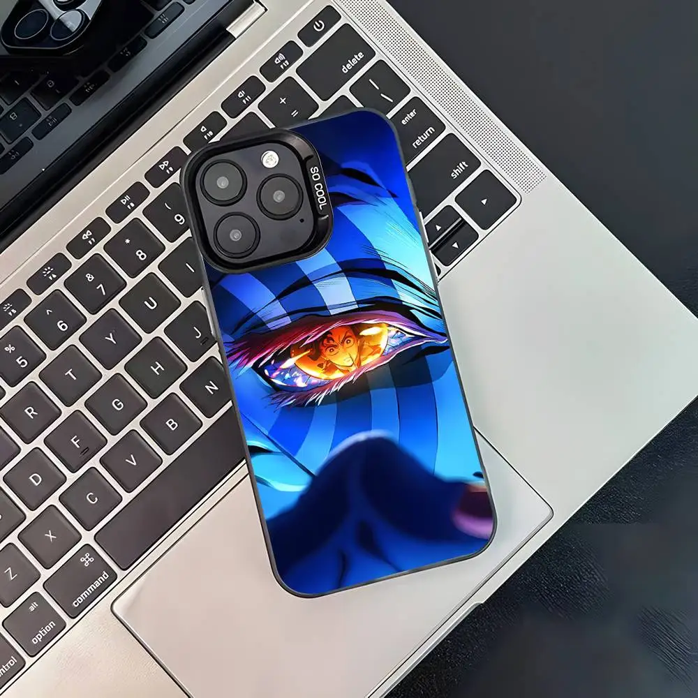 Stylish Akaza Anime Shockproof Black Candy Matte Phone Case