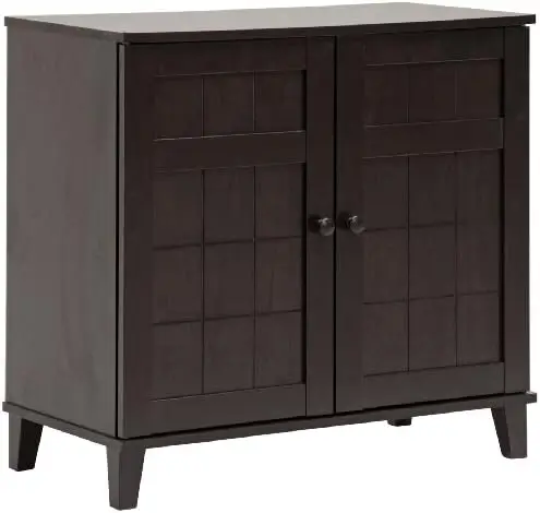 

Wood Modern Shoe Cabinet, Short, Dark Brown Shelves storage organizer Scarpiera Shoe organizer and storage Organizadores de zapa