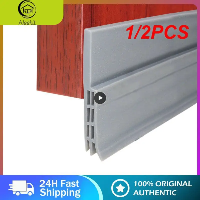 1/2PCS 1m Door Bottom Seal Strip Self-Adhesive Silicone Weatherstrip For Dooor Anti-bump Windproof Dust Door Sealing