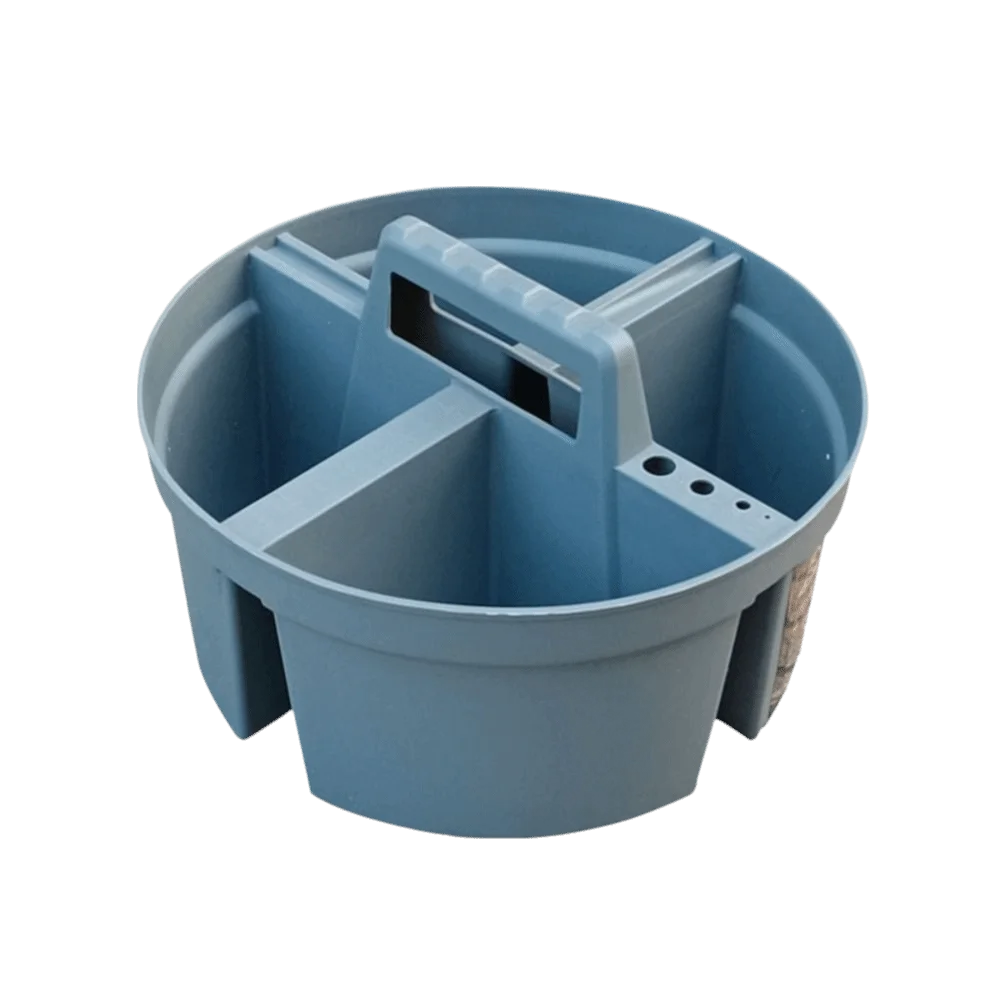 플라스틱 소재 분할형 상자 두꺼운 디자인 4칸 공구 상자 휴대용 원형 다중 칸막이 보관 상자 가정용