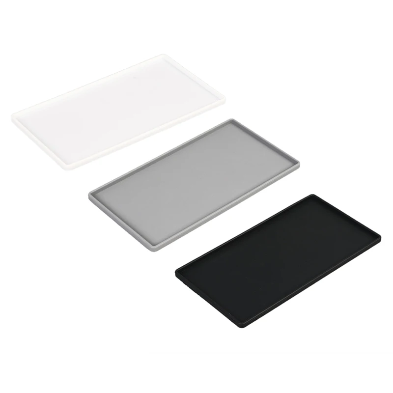 Description Picture 6 of itemSilicone Plastic Flat Tray 276mm Square Anti-slip Twistable Stand Mobile Holder Bathroom Soap Tray Coffee Tea Cutlery Holder