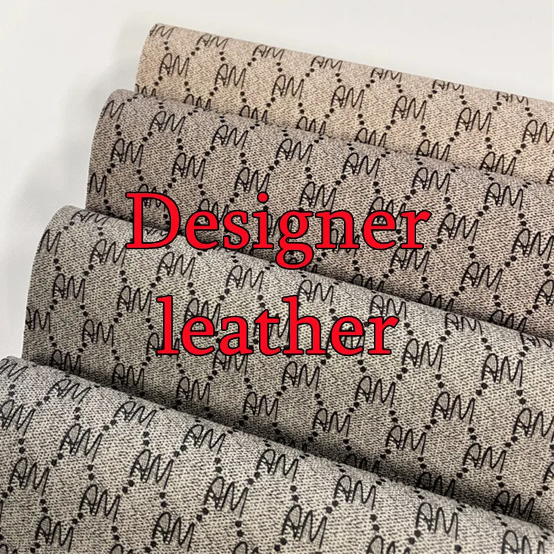 PVC Leather Letter Printing DIY Mobile Phone Shell Bags Sofa Faux Leather  Luxury Brand VIP Designer Fabric Half A Yard Character - AliExpress