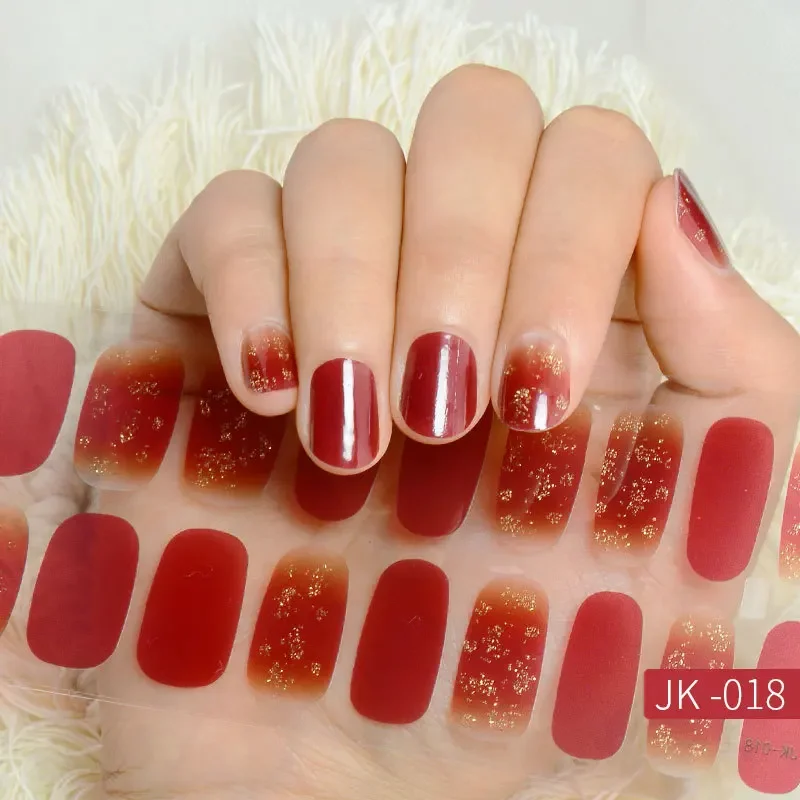 

24 шт., полузатвердевающие гелевые наклейки для ногтей, 2023