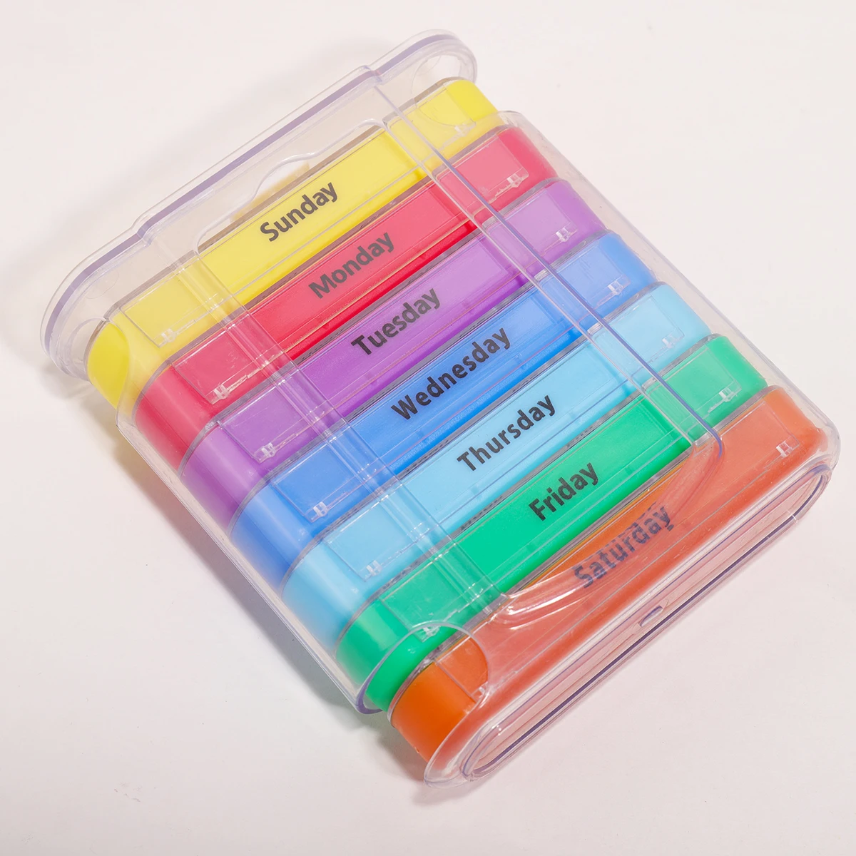 Weekly Pill Organizer with 4 Daily Compartments - Portable Medicine Box
