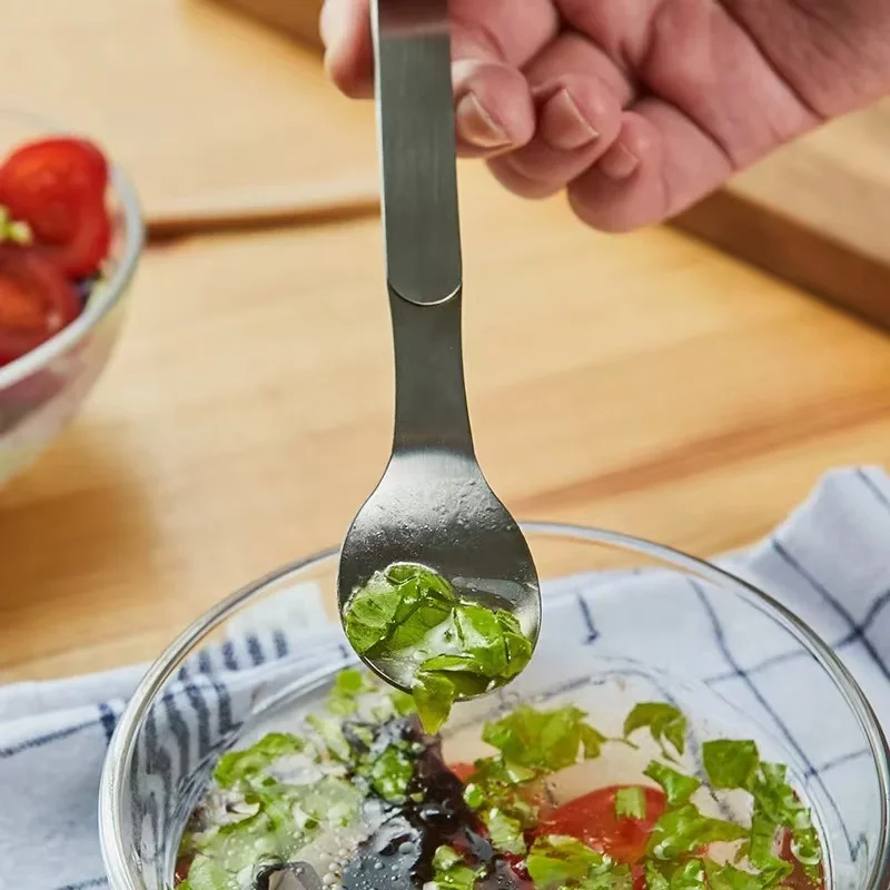 CREATIVECHEF Tweezers Plate Clamps Dual Purpose Flavour Sampling Spoon Stainless Steel Food Grade 2 in 1 Hotel Chef Use