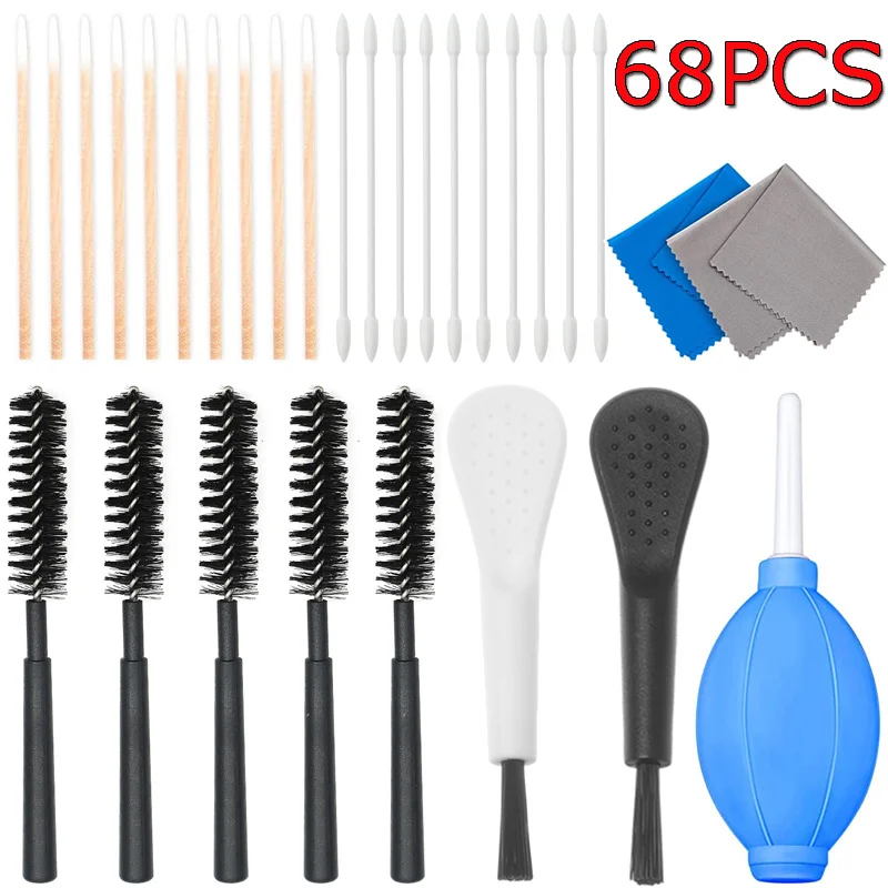 

68PCS Universal Cleaning Kit USB Charging Port Headphone Port Brush Kit for Phone Headphones Laptop Camera Cleaning Accessories