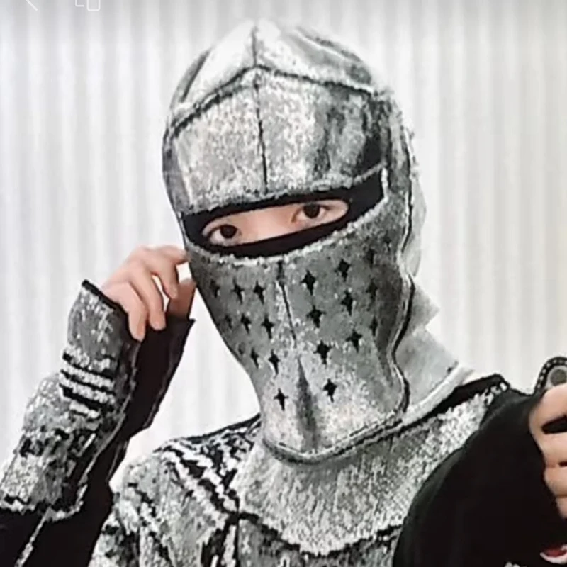 Thug Club Knitted Knight Helmet Balaclava Pullover Men's and