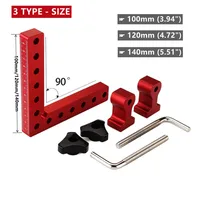 Carrés de positionnement en alliage d'aluminium à 90 degrés, Clip à Angle droit, pince d'angle de Type L, outil de serrage pour menuiserie et charpentier, 4 paquets 4