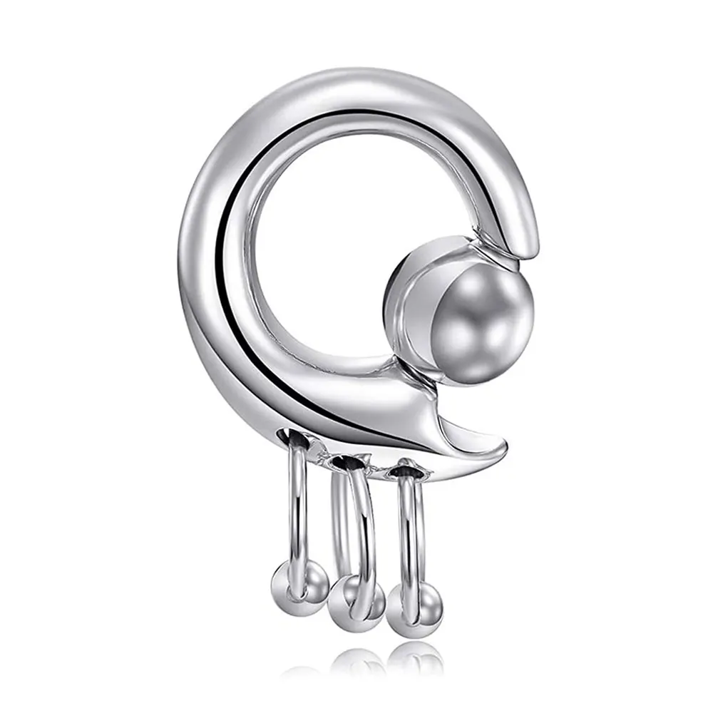 Captive Bead Rings Spring Action Edelstahl PA Ringe CBR mit mit 3 Ringen Körperpiercing Schmuck