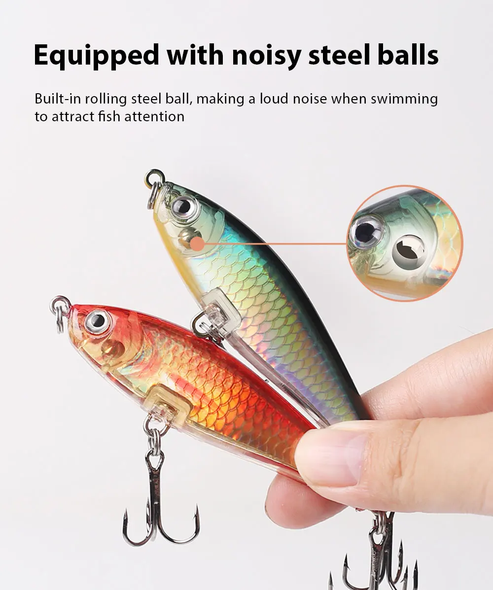 Hanlin 7 cm/8 g Minnow-Angelköder, künstlicher Wobbler, bionischer harter Kurbelköder, Swimbait-Fisch, Kurbelköder, schwimmendes Bass-Gerät – Detail 7