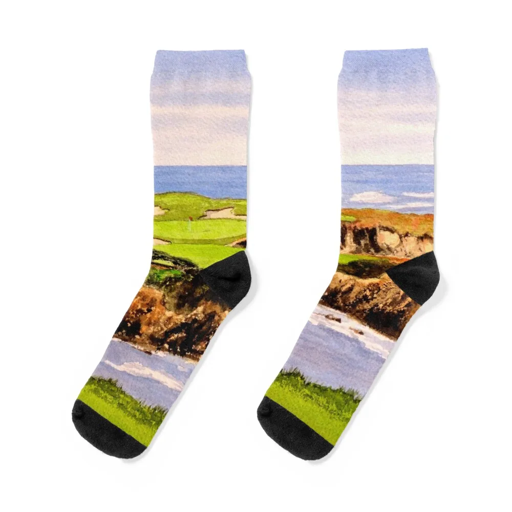 

Cypress Point Golf Course 16th Hole Socks christmas gift hiking Hiking boots Socks Ladies Men's