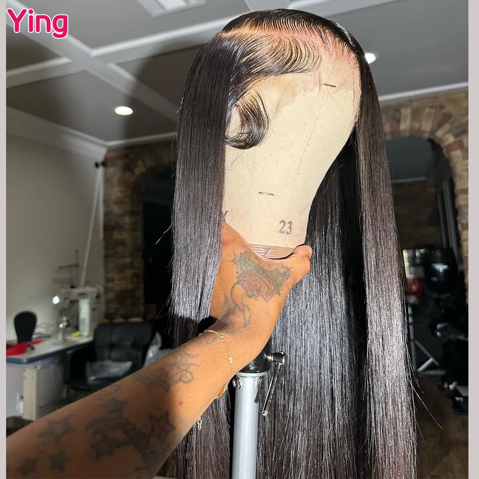 Emerald Green Colored 200% Bone Straight 13x6 Transparent Lace Front Wig PrePlucked With Baby Hair Ying 13x4 Lace Front Wig