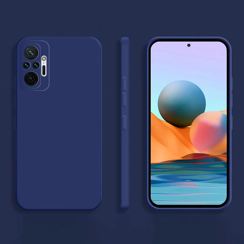 Luxury Square Matte Silicone Phone Case - Classic Design