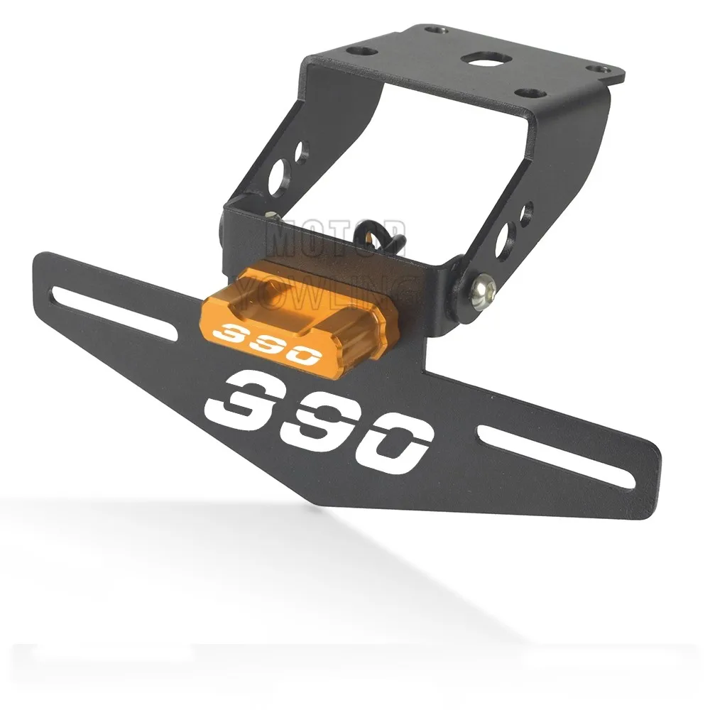KTM DUKE 125 250 390 200 Duke390 20172026 2025 2024용 LED 라이트가 있는 오토바이 리어 라이센스 플레이트 테일 프레임 홀더 브래킷