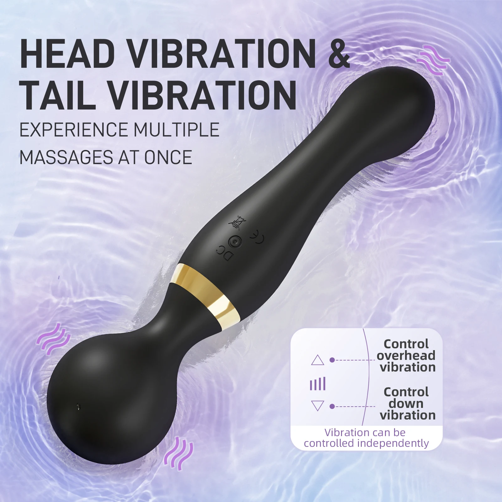 Vibrateur puissant à double tête pour femmes, masseur AV Magic Wand, stimulateur clitoridien et point G, sextoy A_voghion.com