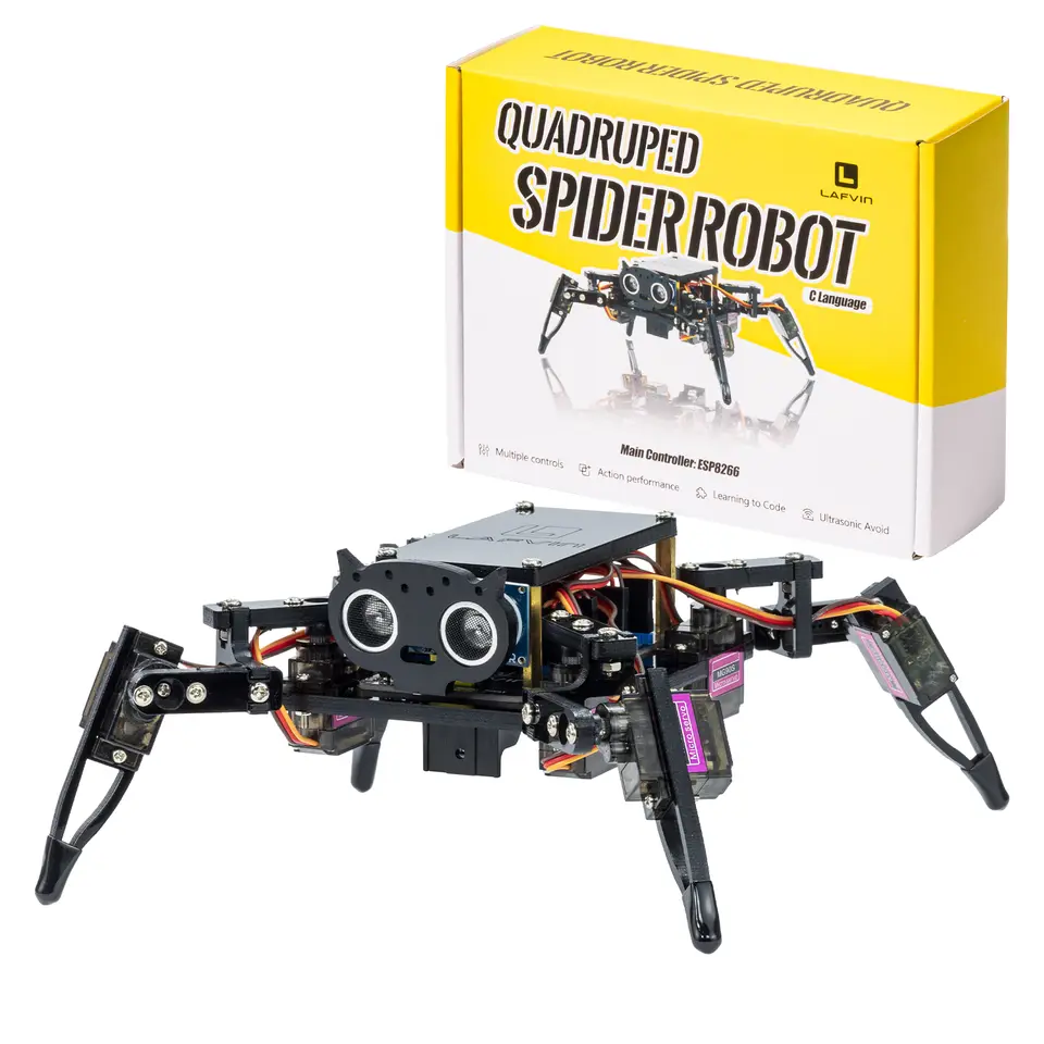 LAFVIN Quadruped Bionic Spider Robot Kit with ESP8266 Controller,4-Legged Programmable Bionic Crawling Robot Kit image 6