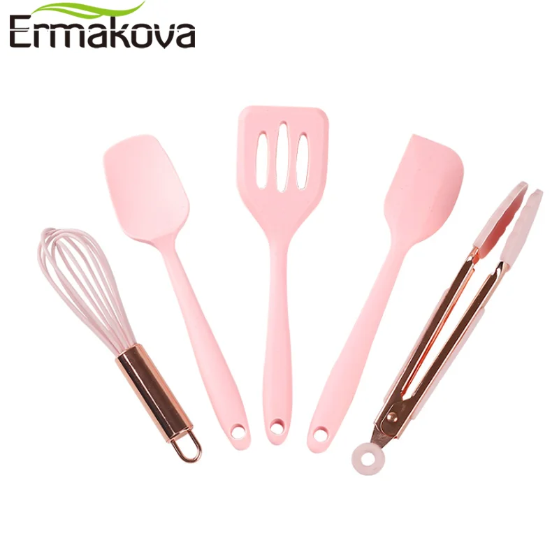 ERMAKOVA 5Pcs/set Kitchen Silicone Tool Children's Organic Food Grade Silicone Microwave Oven Baking Cake Tool Kitchen Supplies images - 6