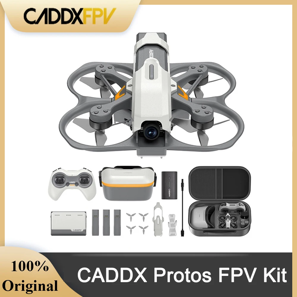 CADDX Protos Suit FPV Drone RTF Kit 2.4G ELRS Receiver 5.8G 1080P FPV Goggles HD Ascent Lite VTX Ultra Low Latency Transmission