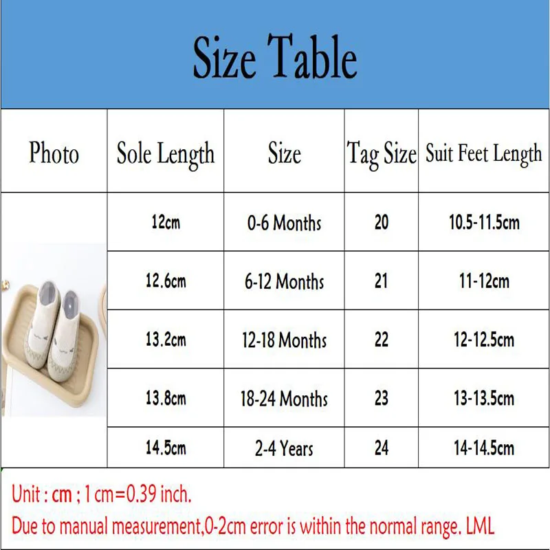 Baby Socks Shoes Baby Cute Cartoon Shoes Kids Boy Rubber Sole Child Floor Sneaker Toddler Girls First Walker Shoes For Newborns 6