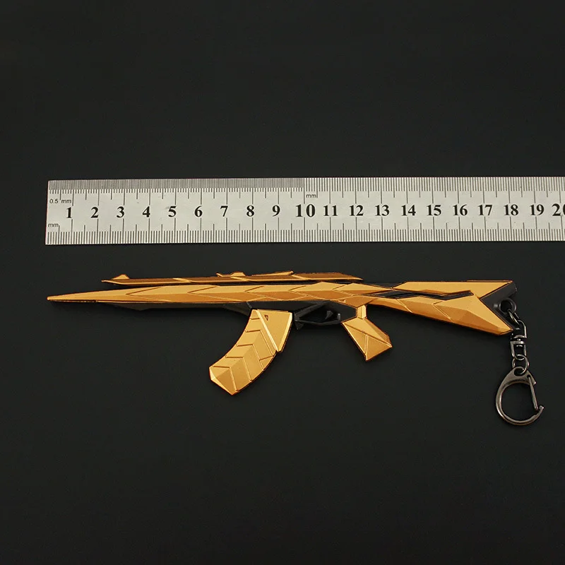 Valorant Weapon Vandal Araxys Golden 18cm Metal Weapon Model Keychain Game Peripheral Machine Gun Display Gifts Toys for Boys 5