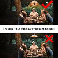 Heater for Garden Reflective Outdoor Heater Reflector Patio Outdoor Heater Propane Natural Gas Folding Winter Outdoor Heater 2