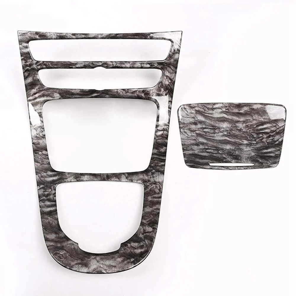 ABS Plastic Center Console Decoration Cover Trim Marble Style For Mercedes Benz E Class W213 2016-2018(with Clock)