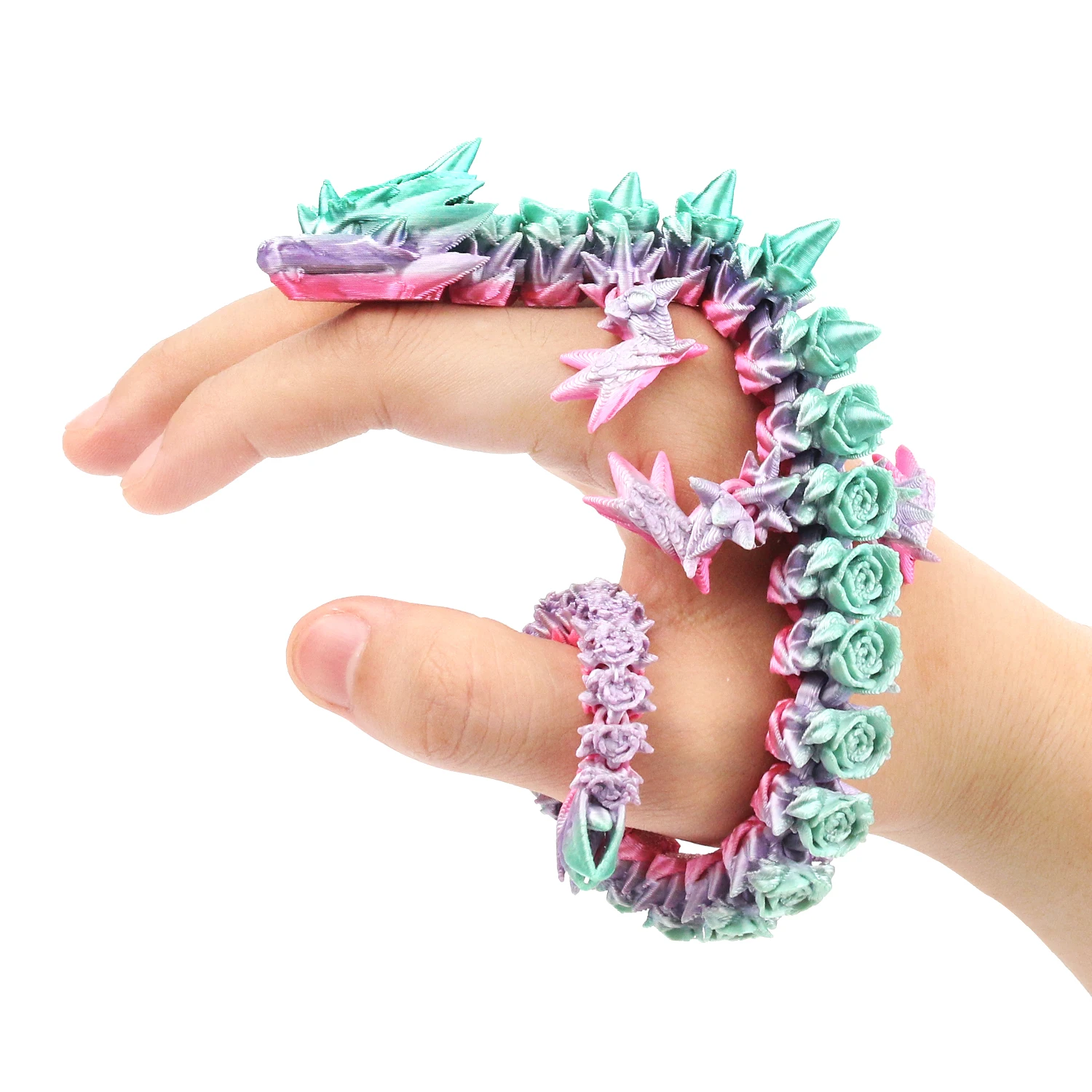 Joint movable crystal gemstone dragon figurine, figurine, divine dragon desktop decoration 5