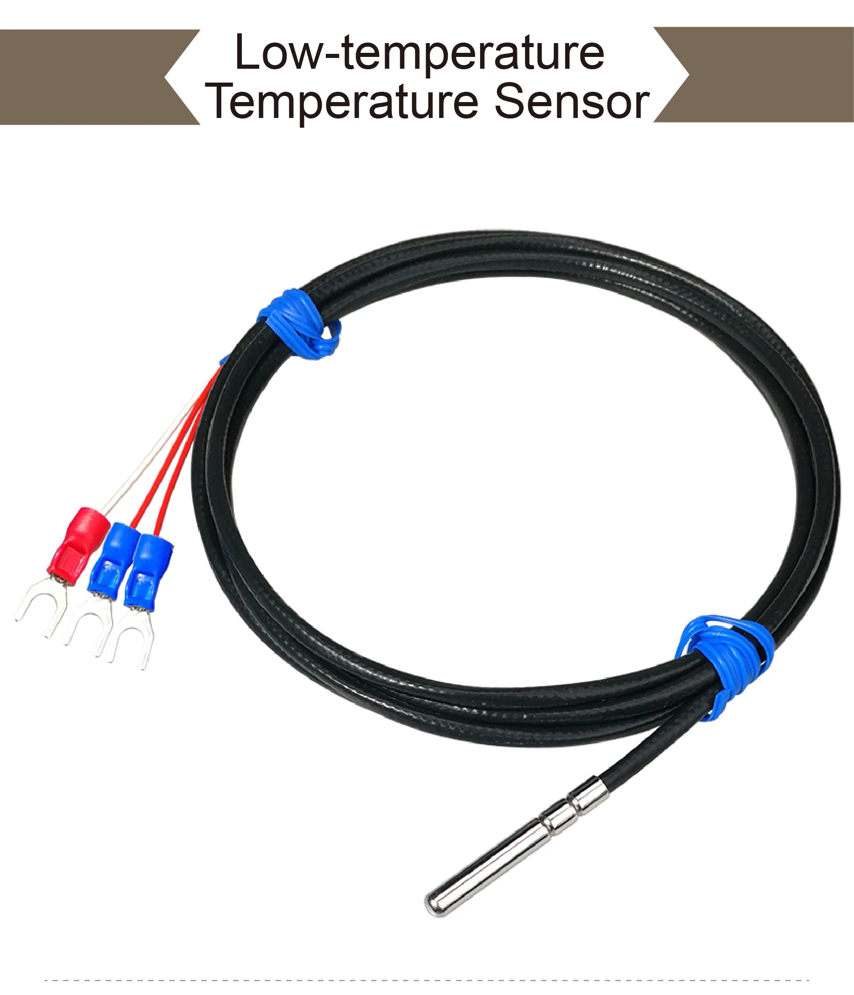 PT100/PT1000 Cryogenic RTD Sensor Probe -200~260C 4x30mm Waterproof Stainless St