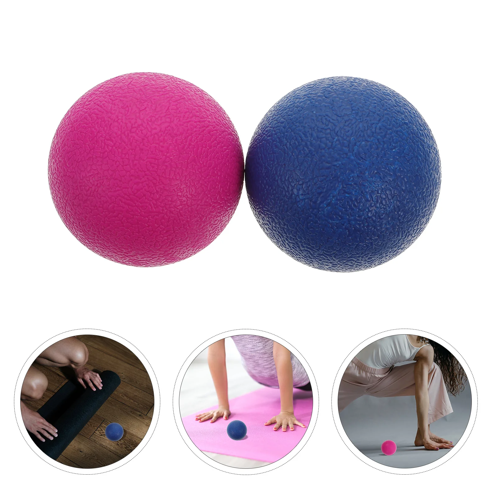 

2 Pcs Massage Ball Thicken Pilates Balancing Massager Sports Fitness Supplies Tpe Exercise Plantar Massaging Tools