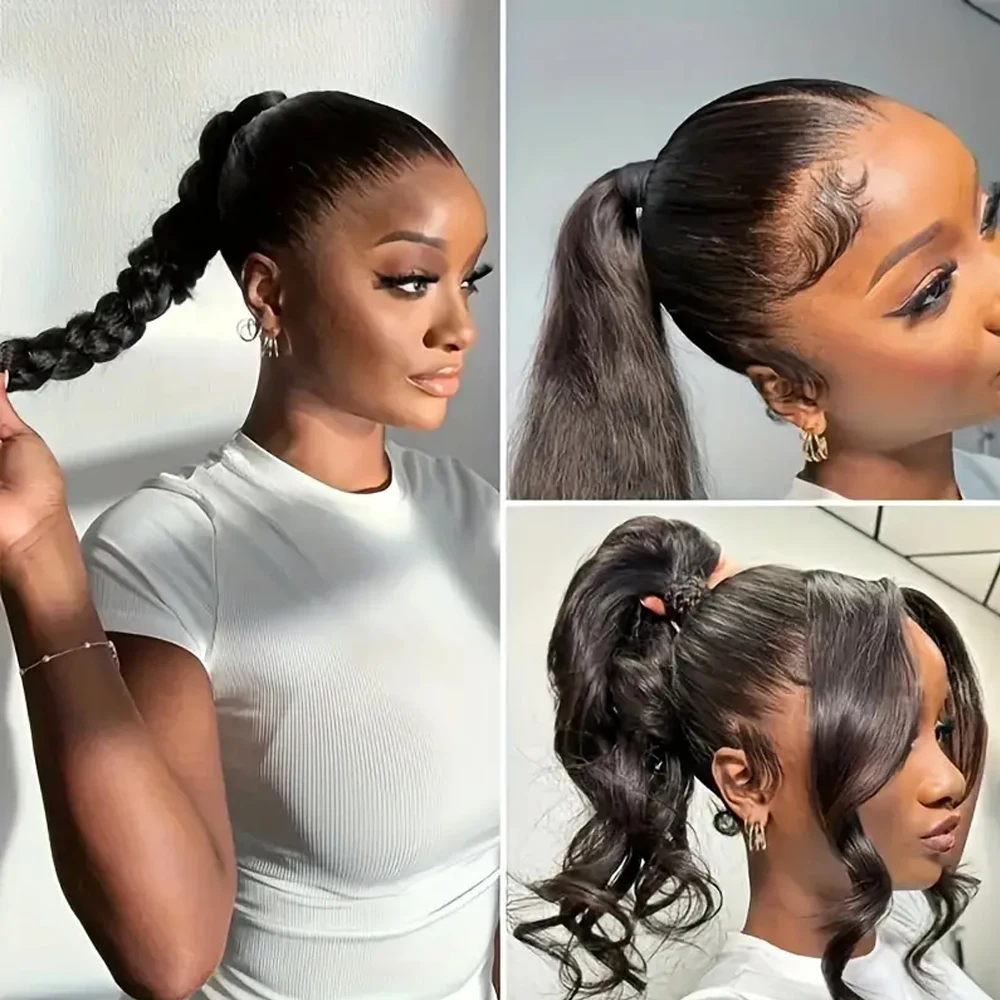 250 Density Hidden Strap 360 Lace Front Human Hair Wig Pre Plucked Body Wave 13x4 13x6 HD Lace Wig Human Hair Drawstring Strap lace front wig human hair wigs 360 lace wig