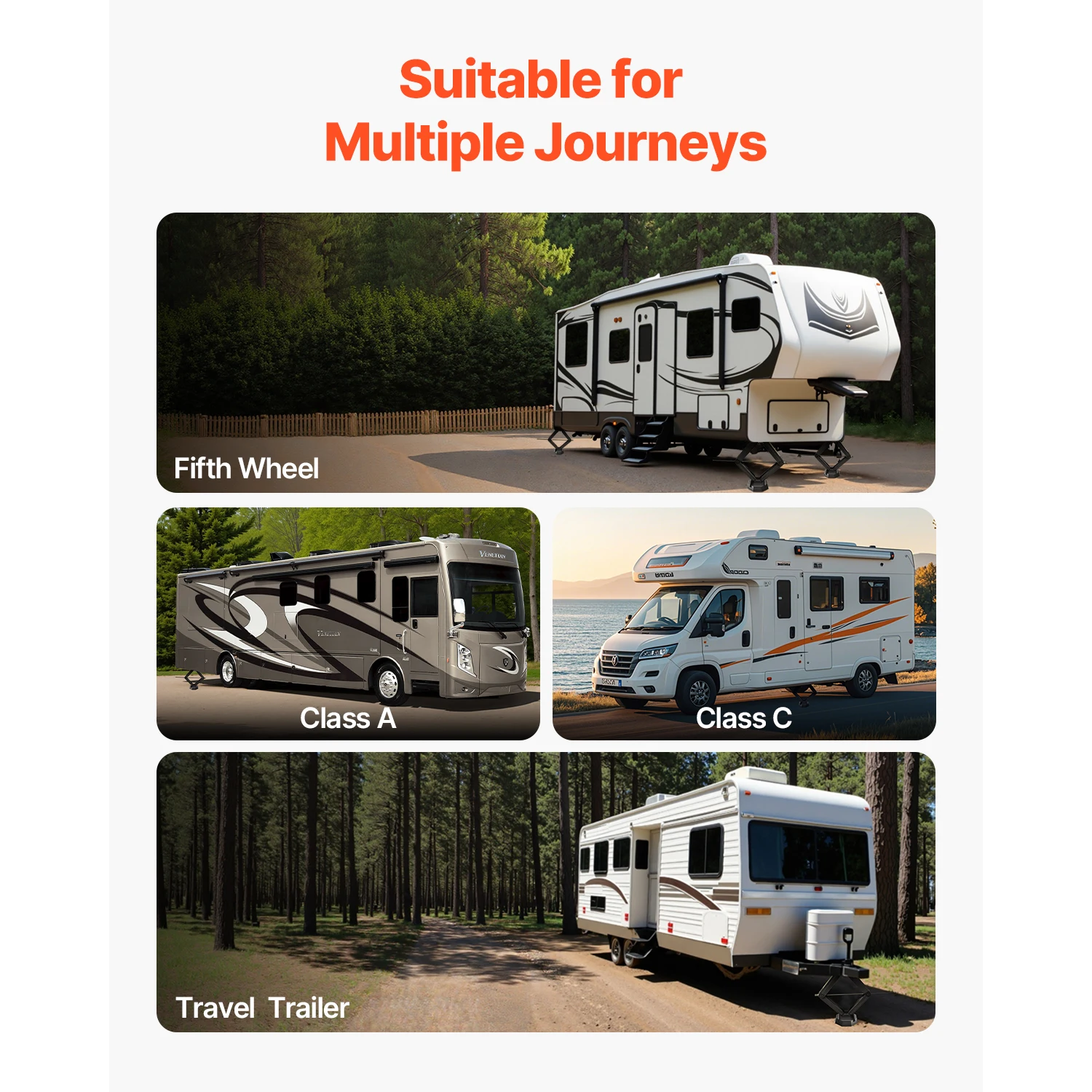 Rubber RV Leveling Pads for Trailers and Motorhomes