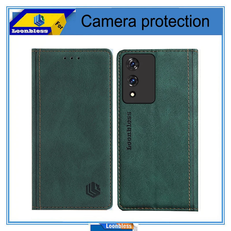 Leather Flip Wallet Case - Elegant Protective Cover with Card Slots