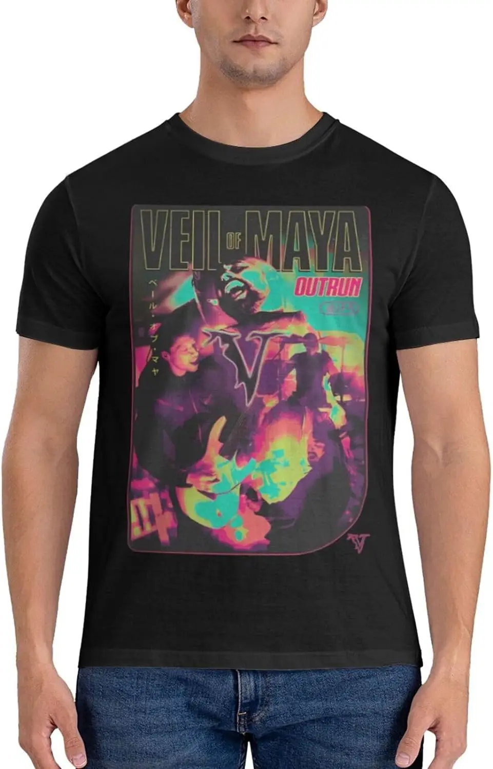 Velo Band Of Maya Shirt T-Shirt Girocollo Da Uomo Versatile Top Manica Corta Nero