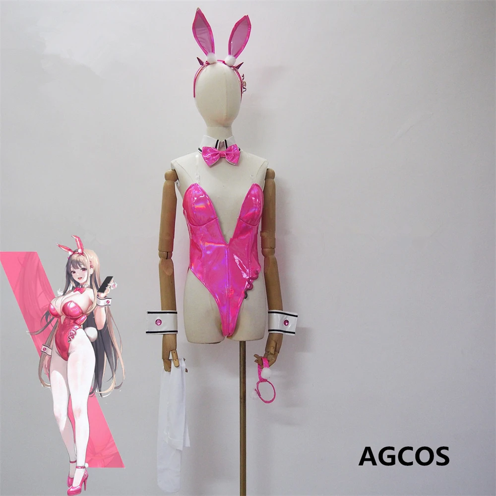

AGCOS Customsized Game NIKKE：The Goddess of Victory Viper Bunny Girl Cosplay Costume Woman Pink Sexy Cosplay Jumpsuits Clothes