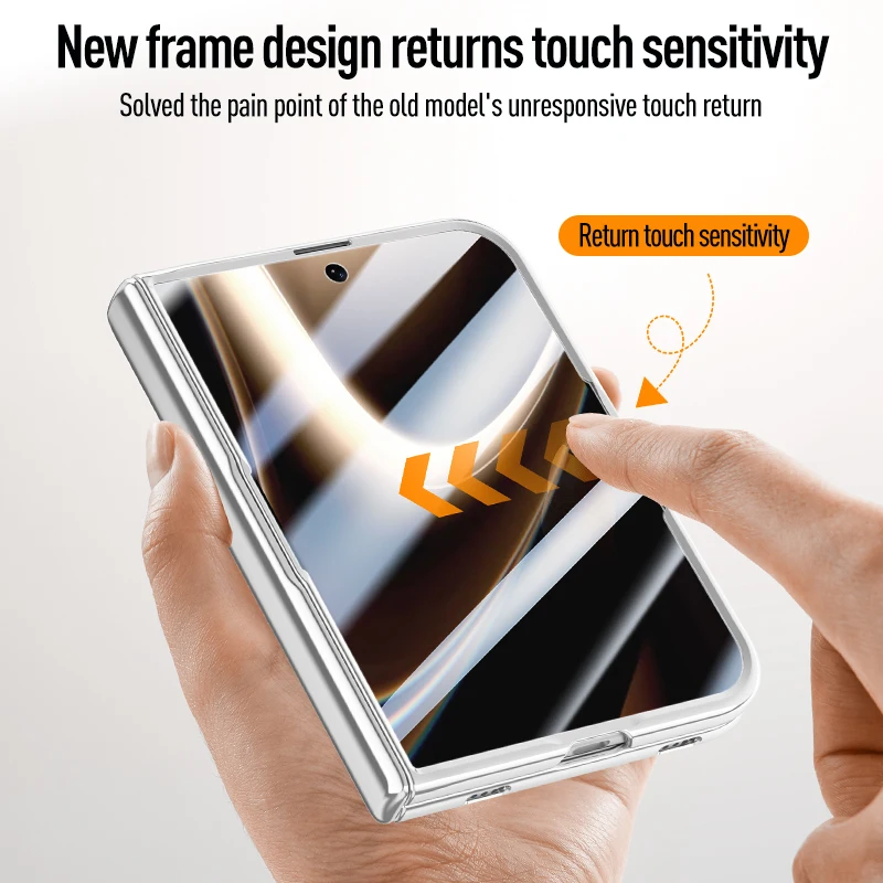 Luxury Electroplated Foldable Case with Magnetic Protection Film